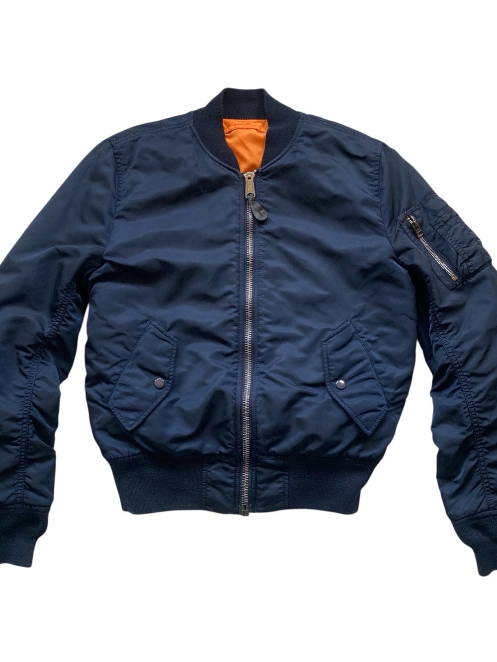Vintage 90s Navy Alpha Industries Bomber Jacket ✈️